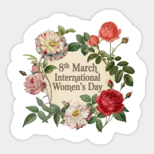 International Women's Day Floral Celebration Sticker